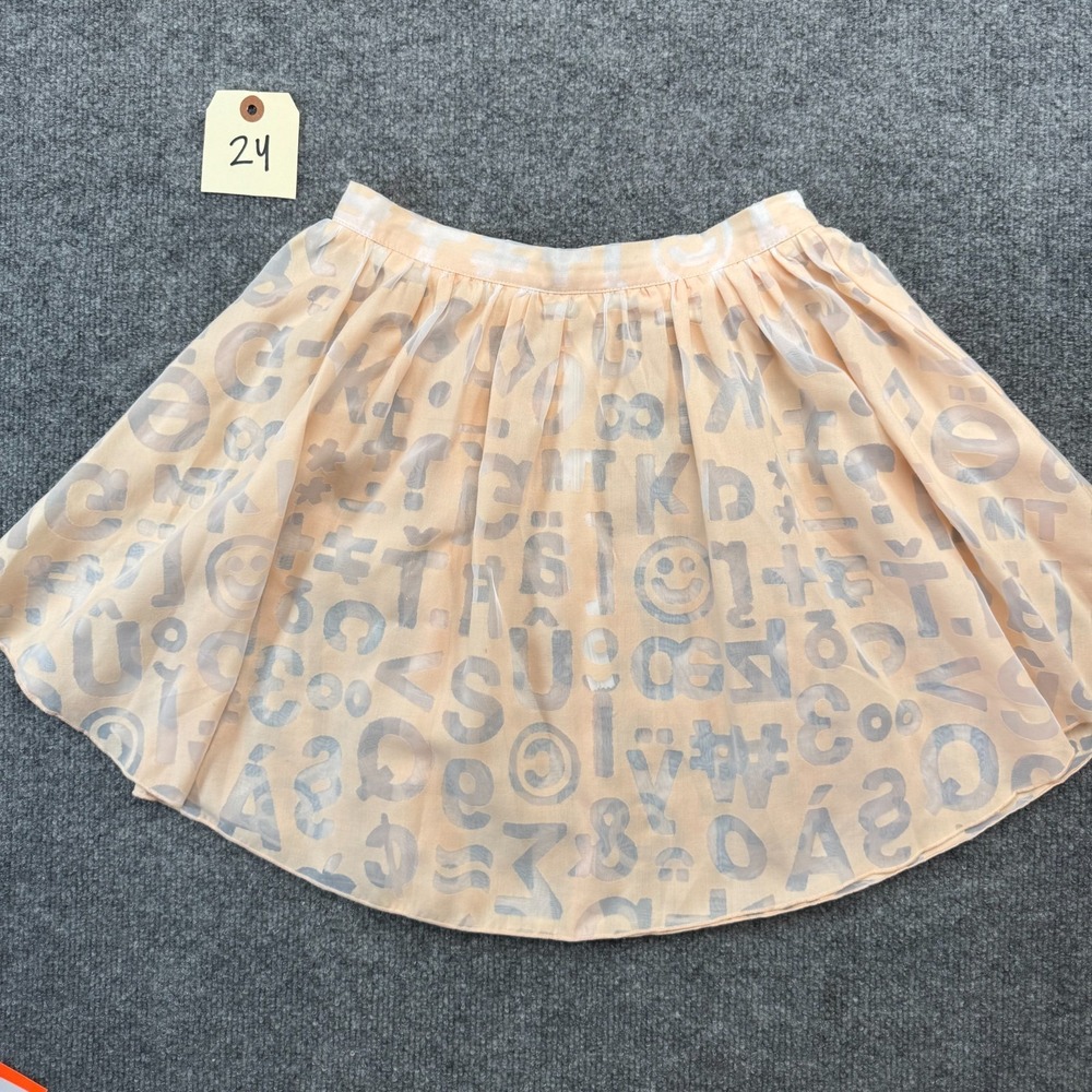 LAZY OAF Mini Skirts Light Orange Womens Small